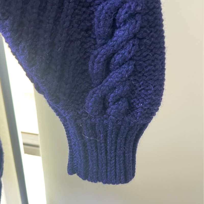 Chanel2018漢堡系列秀款藏藍色毛衣34碼-5