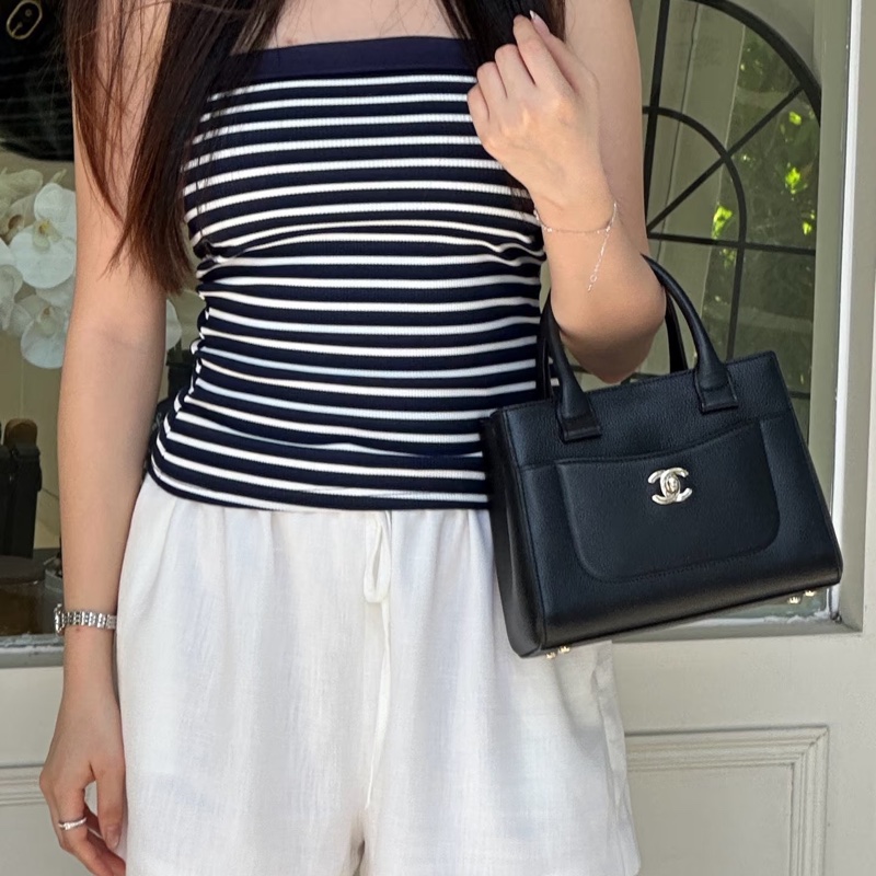 ✨Chanel 黑金荔枝皮 mini Kelly 2way 超級可愛☺️-2