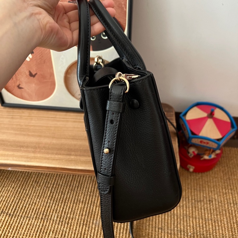 ✨Chanel 黑金荔枝皮 mini Kelly 2way 超級可愛☺️-6