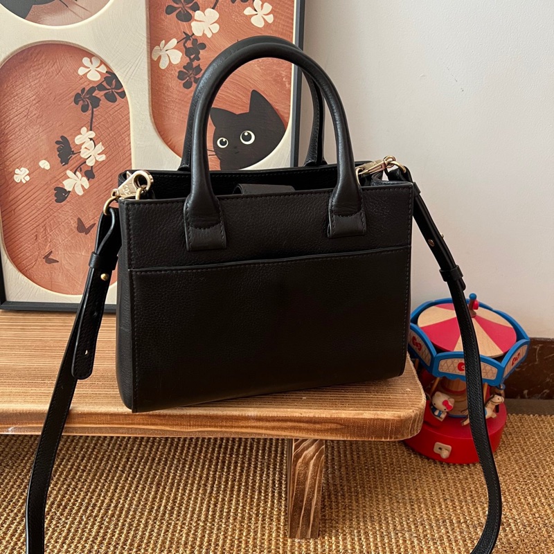 ✨Chanel 黑金荔枝皮 mini Kelly 2way 超級可愛☺️-8