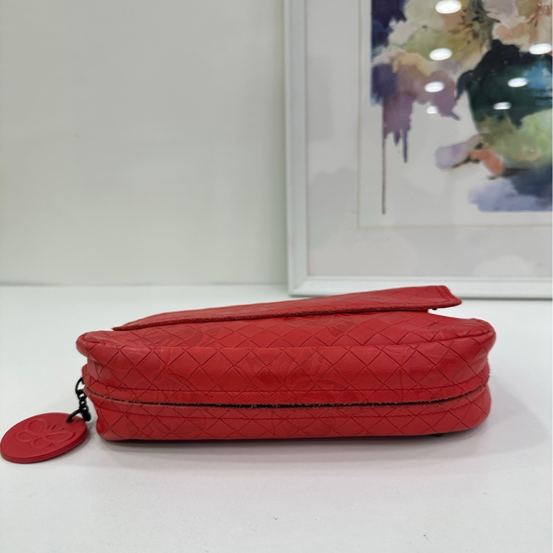 BV / Bottega Veneta葆蝶家紅色 單肩包斜背包-4
