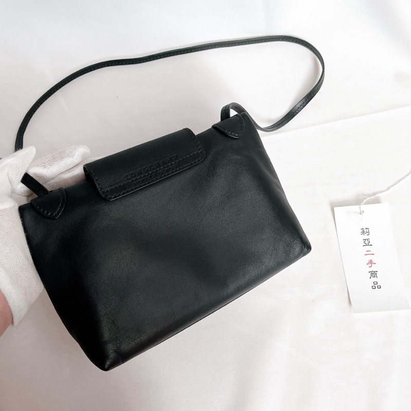 莉亞精品♡Longchamp 斜背包 黑 二手-3