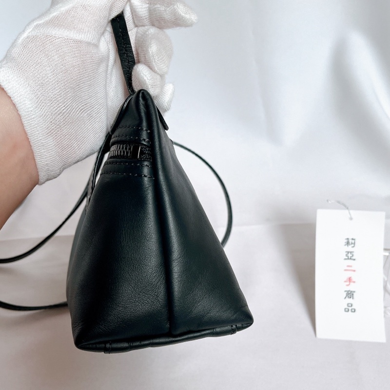 莉亞精品♡Longchamp 斜背包 黑 二手-7