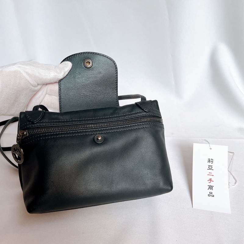 莉亞精品♡Longchamp 斜背包 黑 二手-13