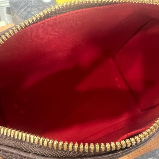 東區正精品㊣LV M46234 SPEEDY 20CM 原花字紋迷你黑色拚粉色手提肩背背帶兩用波士頓包-11