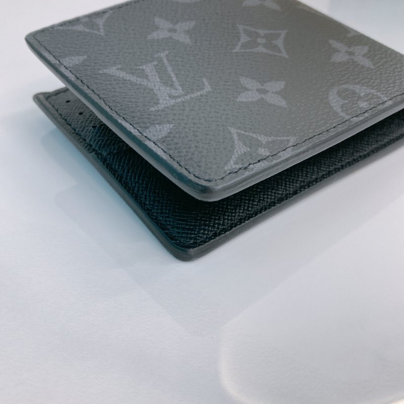 MS0686 Louis Vuitton 路易威登 男裝 對摺 錢包 帆布 經典老花紋 黑色 M62294 Slender Men Wallet Canvas Monogram Black-5