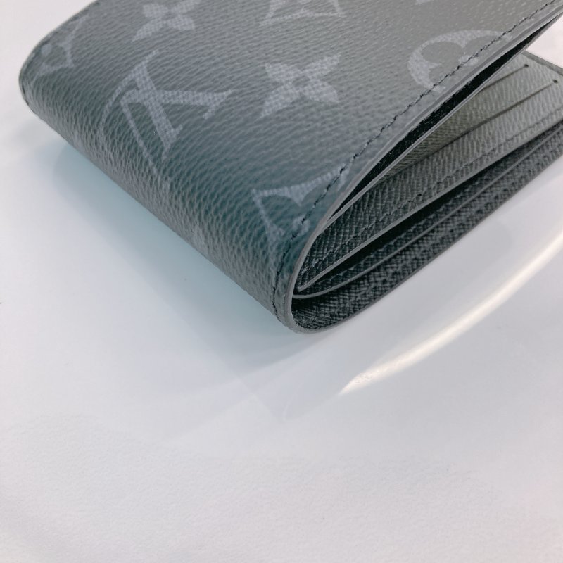 MS0686 Louis Vuitton 路易威登 男裝 對摺 錢包 帆布 經典老花紋 黑色 M62294 Slender Men Wallet Canvas Monogram Black-7