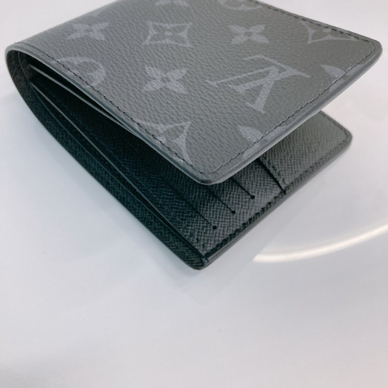MS0686 Louis Vuitton 路易威登 男裝 對摺 錢包 帆布 經典老花紋 黑色 M62294 Slender Men Wallet Canvas Monogram Black-8