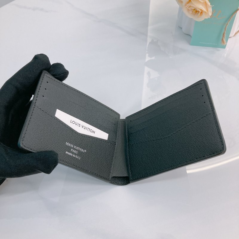 MS0686 Louis Vuitton 路易威登 男裝 對摺 錢包 帆布 經典老花紋 黑色 M62294 Slender Men Wallet Canvas Monogram Black-9