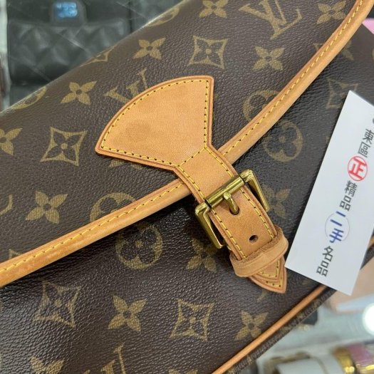 東區正精品㊣LOUIS VUITTON LV M42250 老花單面馬鞍包翻蓋斜背包 RZ6390-3