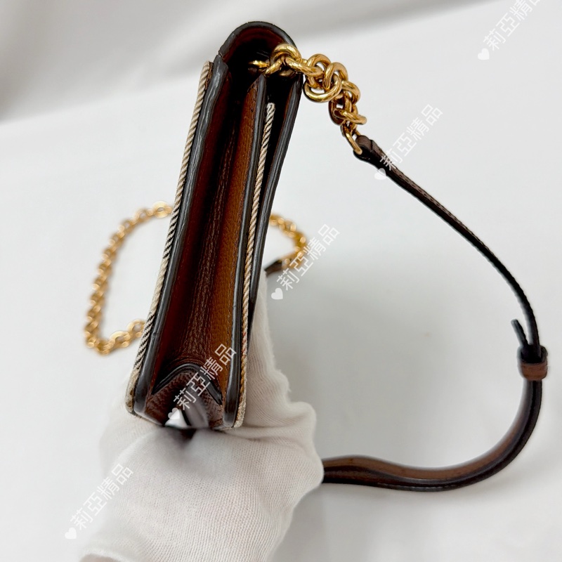 莉亞精品♡ Burberry 格紋woc 二手美包-4