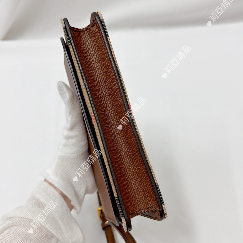莉亞精品♡ Burberry 格紋woc 二手美包-7