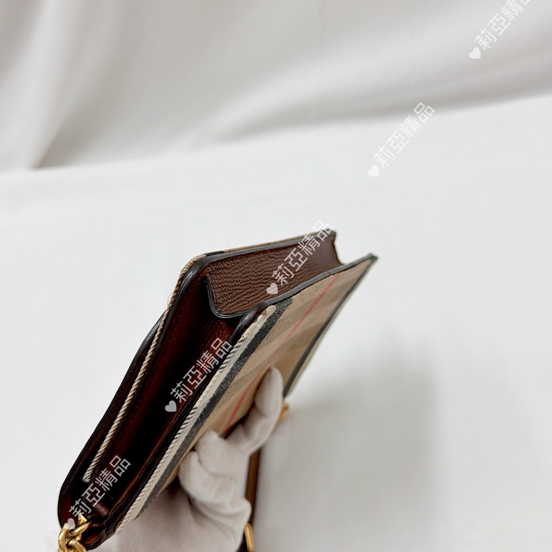 莉亞精品♡ Burberry 格紋woc 二手美包-10