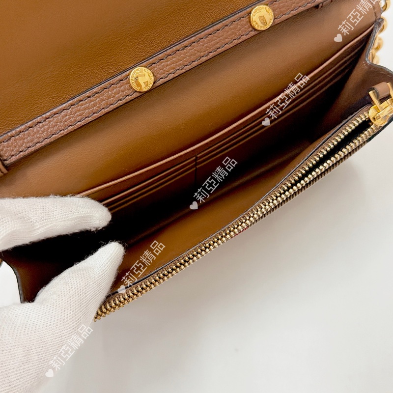 莉亞精品♡ Burberry 格紋woc 二手美包-14