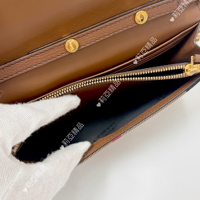莉亞精品♡ Burberry 格紋woc 二手美包-15
