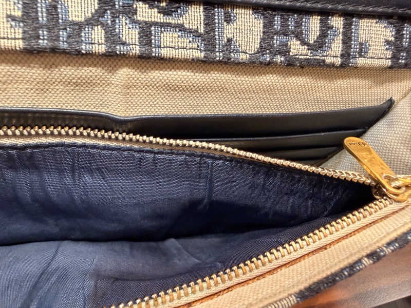 Dior saddle 藍色老花WOC斜背鏈條包-22