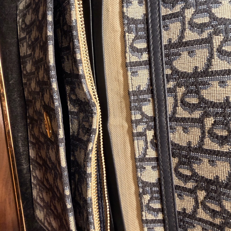 Dior saddle 藍色老花WOC斜背鏈條包-23