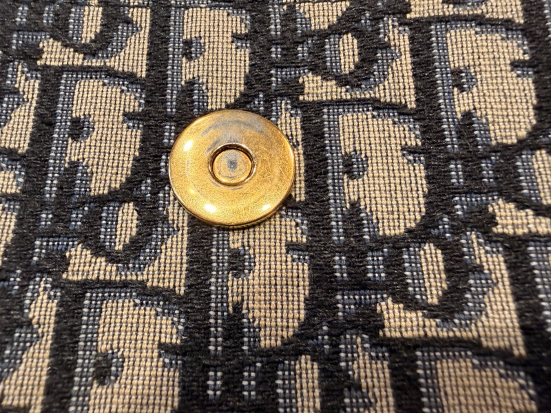 Dior saddle 藍色老花WOC斜背鏈條包-54