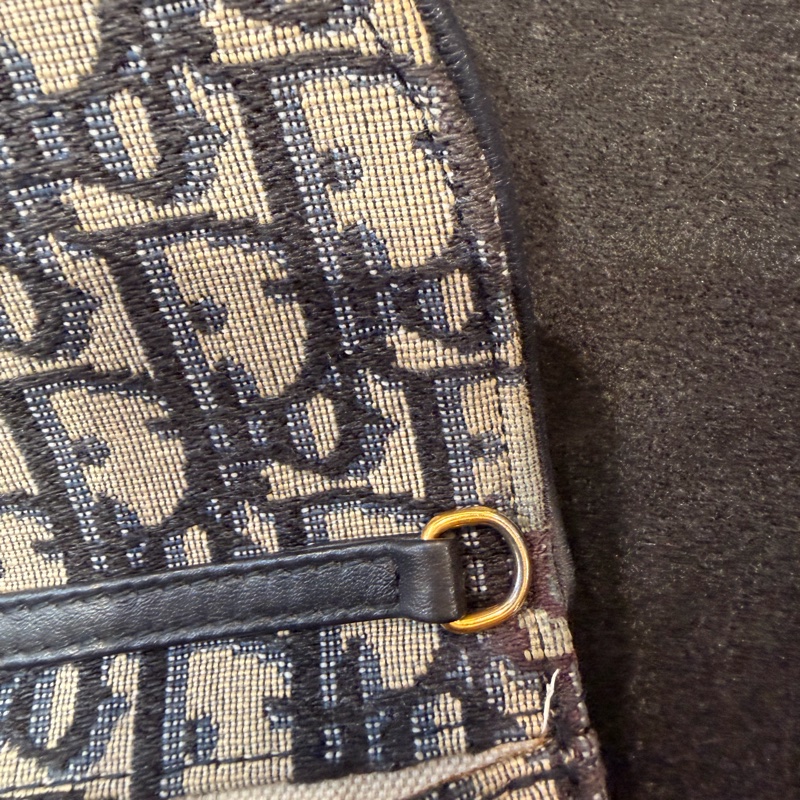 Dior saddle 藍色老花WOC斜背鏈條包-55