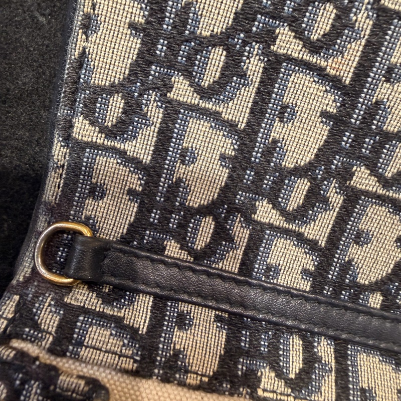 Dior saddle 藍色老花WOC斜背鏈條包-56