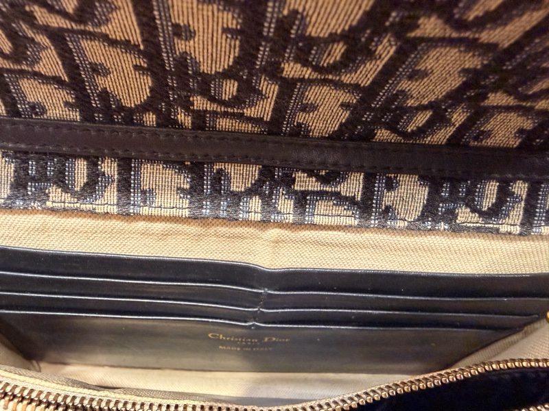 Dior saddle 藍色老花WOC斜背鏈條包-61