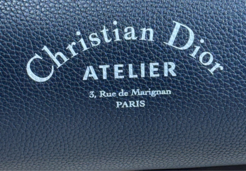 🔥質感好看 Christian Dior 迪奧 圓筒 巴比龍 深藍肩背/ 斜背包-8