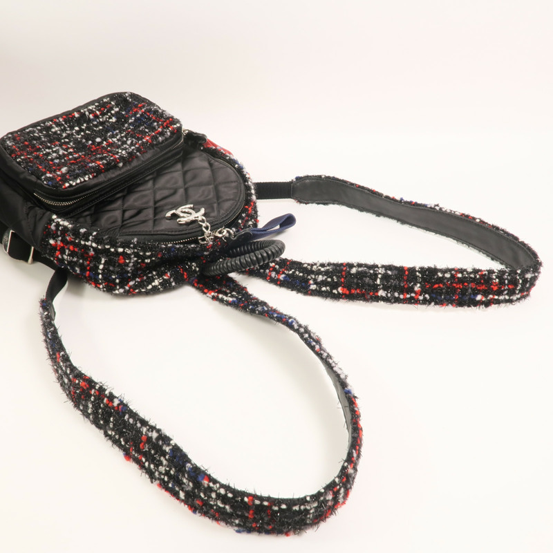 CHANEL 尼龍/Tweed Backpack背包-7