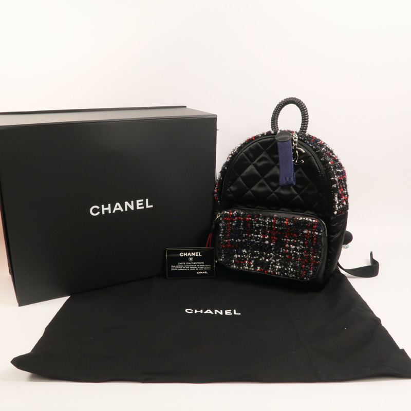 CHANEL 尼龍/Tweed Backpack背包-10
