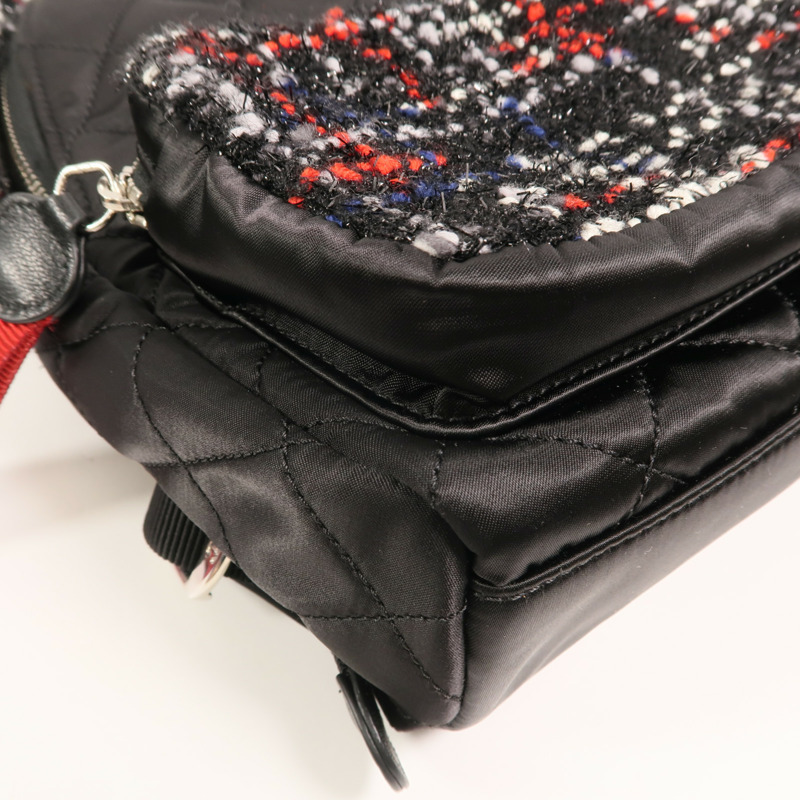 CHANEL 尼龍/Tweed Backpack背包-11
