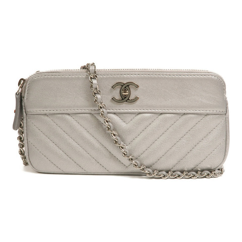 CHANEL 牛皮皮革Wallet On Chain鏈帶肩背袋