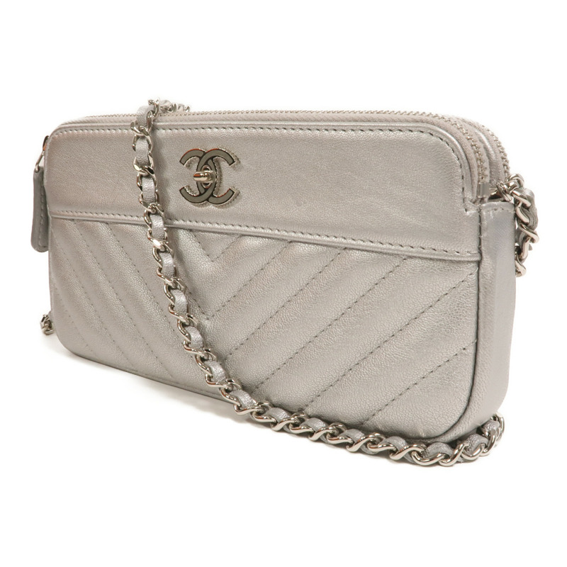 CHANEL 牛皮皮革Wallet On Chain鏈帶肩背袋-2
