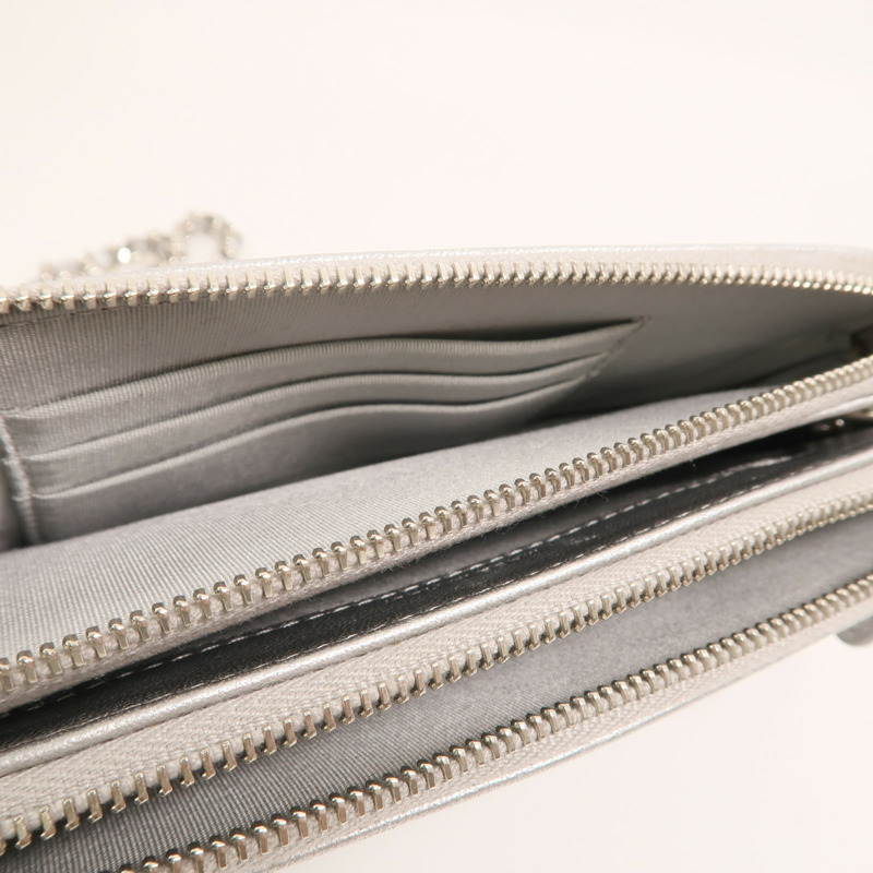 CHANEL 牛皮皮革Wallet On Chain鏈帶肩背袋-4