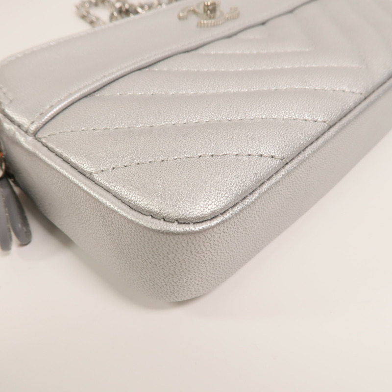 CHANEL 牛皮皮革Wallet On Chain鏈帶肩背袋-13