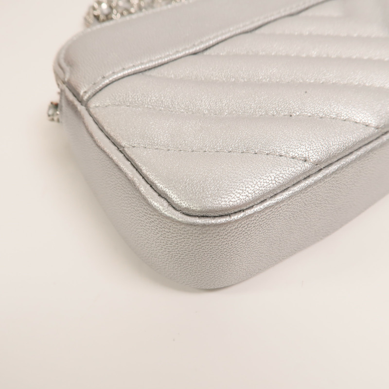 CHANEL 牛皮皮革Wallet On Chain鏈帶肩背袋-15