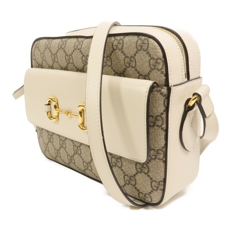 GUCCI 塗層帆布Horsebit 1955 Small肩背袋-2