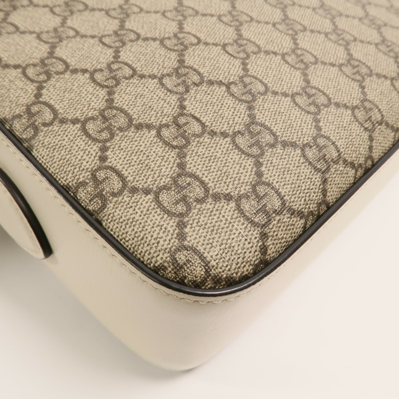 GUCCI 塗層帆布Horsebit 1955 Small肩背袋-12