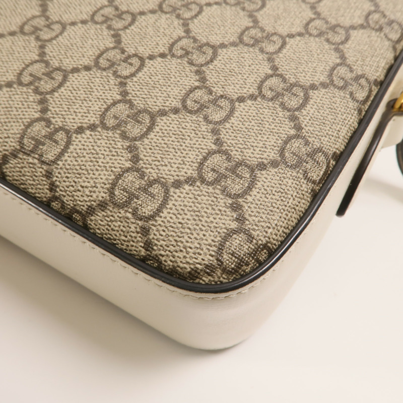 GUCCI 塗層帆布Horsebit 1955 Small肩背袋-13