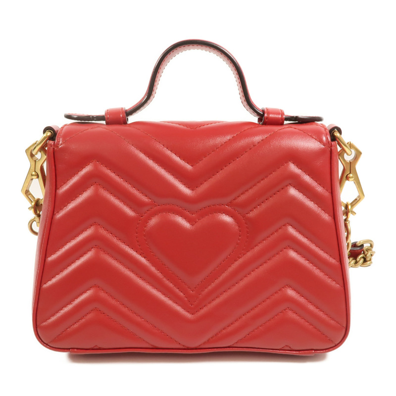 GUCCI 牛皮皮革GG Marmont手挽肩背兩用袋-1