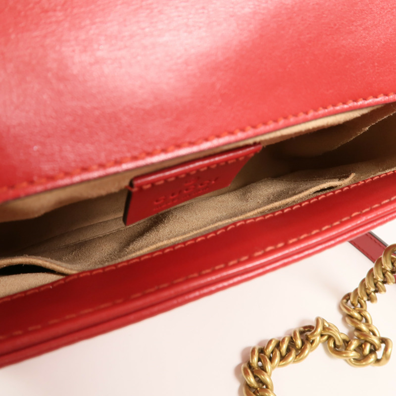 GUCCI 牛皮皮革GG Marmont手挽肩背兩用袋-4