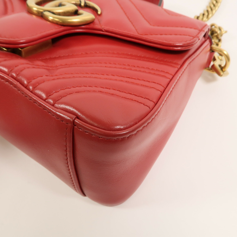 GUCCI 牛皮皮革GG Marmont手挽肩背兩用袋-8