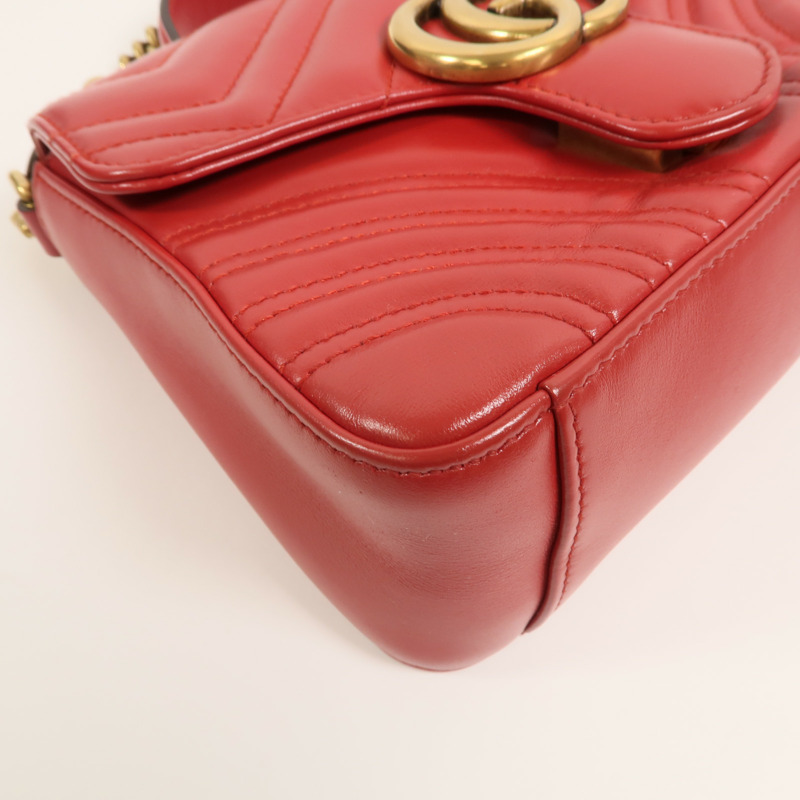 GUCCI 牛皮皮革GG Marmont手挽肩背兩用袋-11