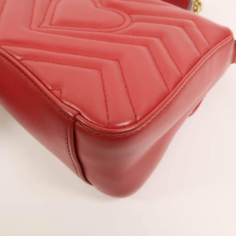 GUCCI 牛皮皮革GG Marmont手挽肩背兩用袋-12