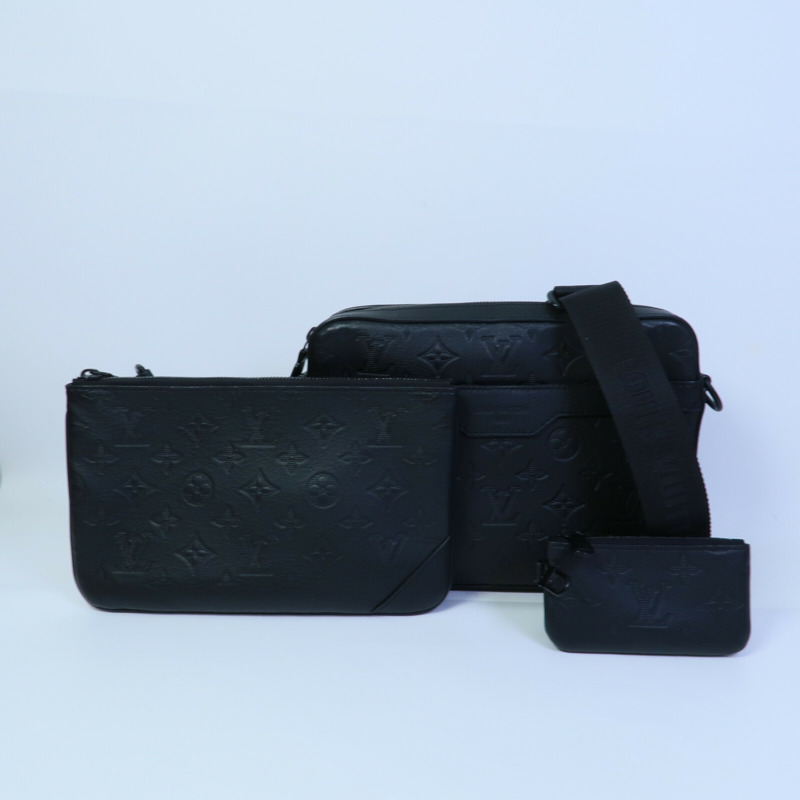 LOUIS VUITTON Monogram Shadow Trio Messenger肩背袋-12