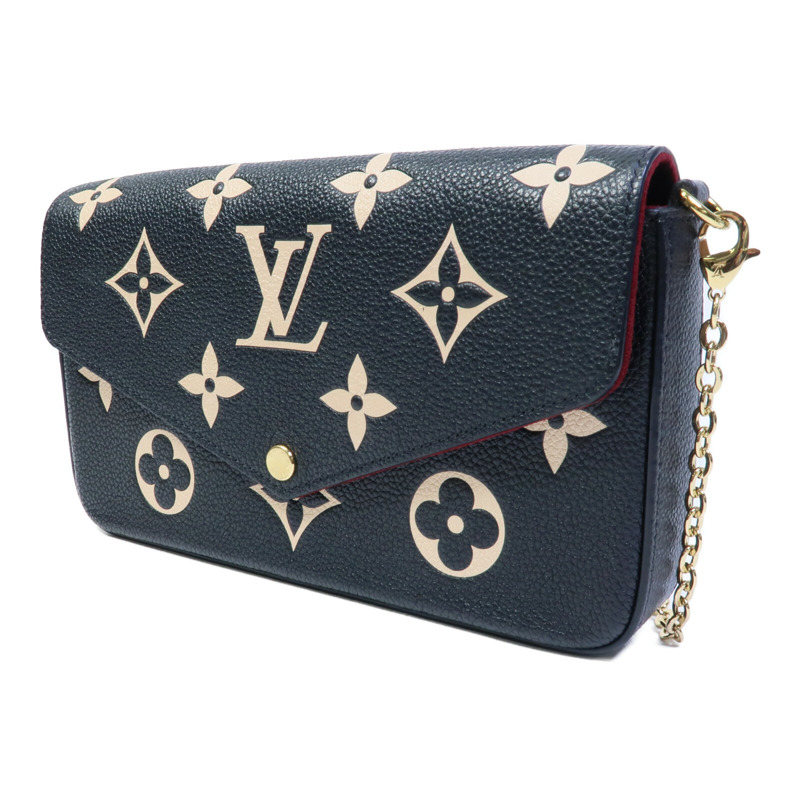 LOUIS VUITTON Monogram Felicie Pochette鏈帶肩背袋-2