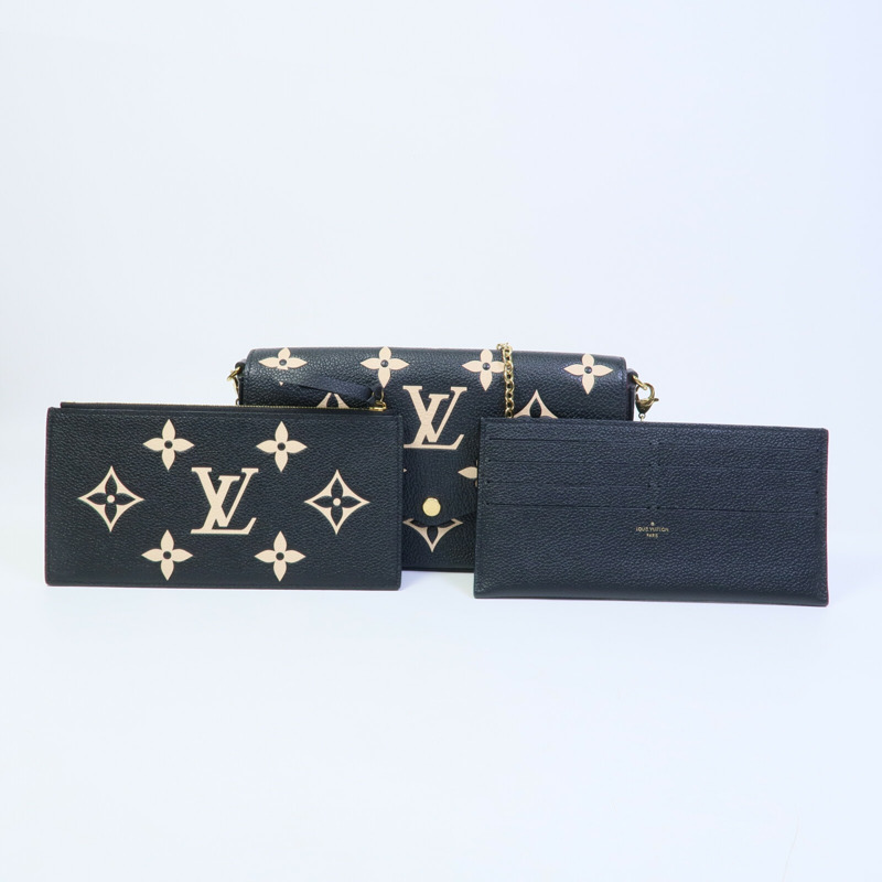 LOUIS VUITTON Monogram Felicie Pochette鏈帶肩背袋-10