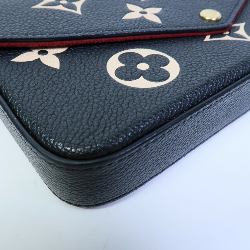LOUIS VUITTON Monogram Felicie Pochette鏈帶肩背袋-11