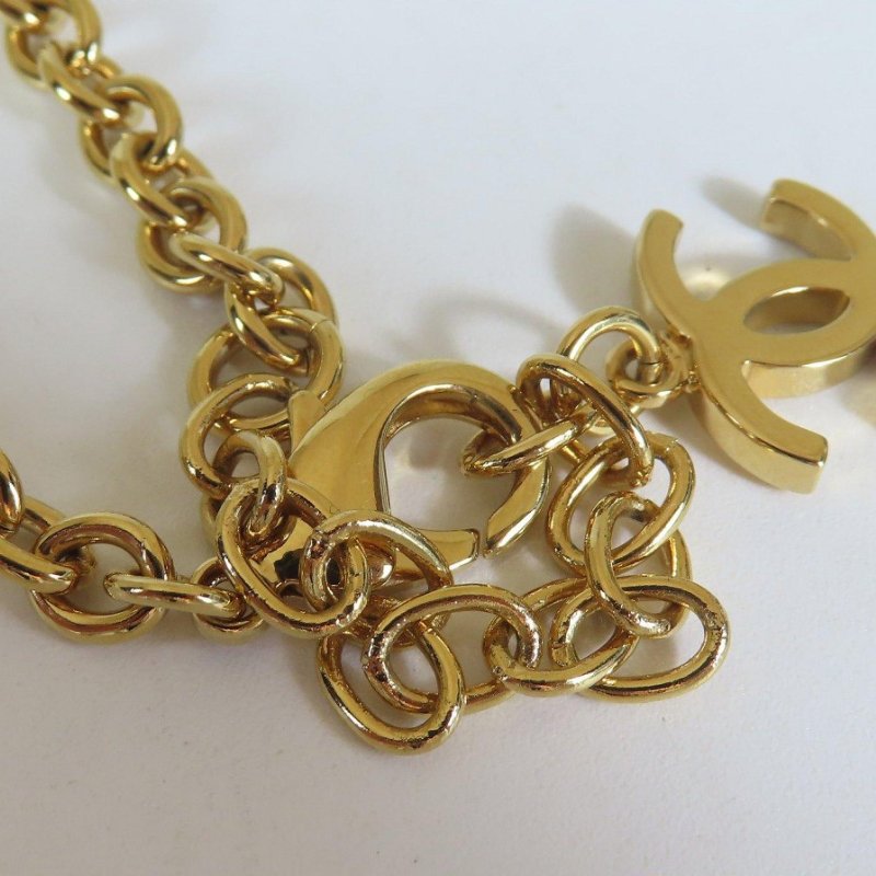 【巴黎站二手名牌專賣店】＊現貨＊CHANEL 香奈兒 真品＊ABC950金色星星黑愛心COCO吊墜項鍊-5