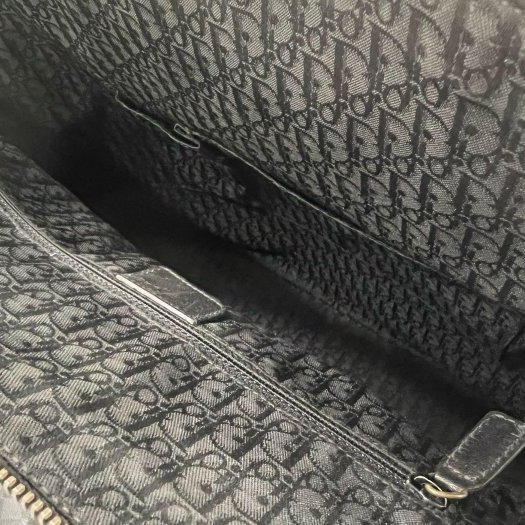 東區正精品㊣CD CHRISTIAN DIOR JEANNE 迪奧黑色全皮拚麂皮手提包RZ6388-11