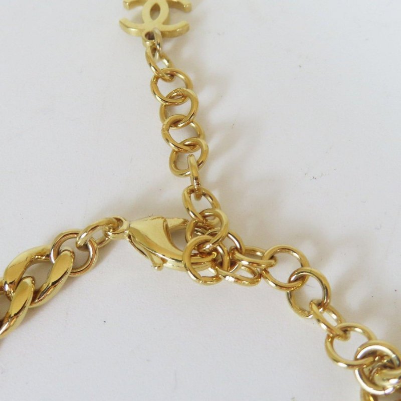 【巴黎站二手名牌專賣店】＊現貨＊CHANEL 香奈兒 真品＊ABC676B金/珍珠紫星星項鍊-2