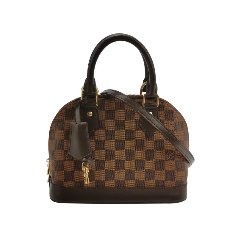 Louis Vuitton (LV) AlmaBB牛皮棋盤格貝殼包斜背包單肩包晶片款-0